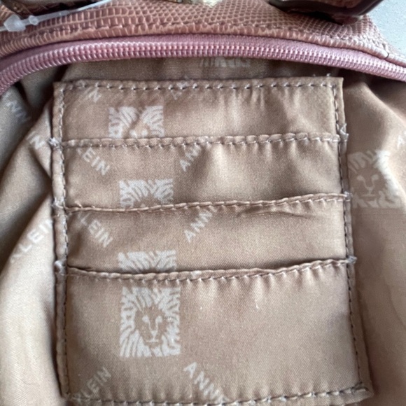 NWT Anne Klein Pink ”Dusty Rose”Mini Crossbody Lizard print Handbag - Picture 12 of 13